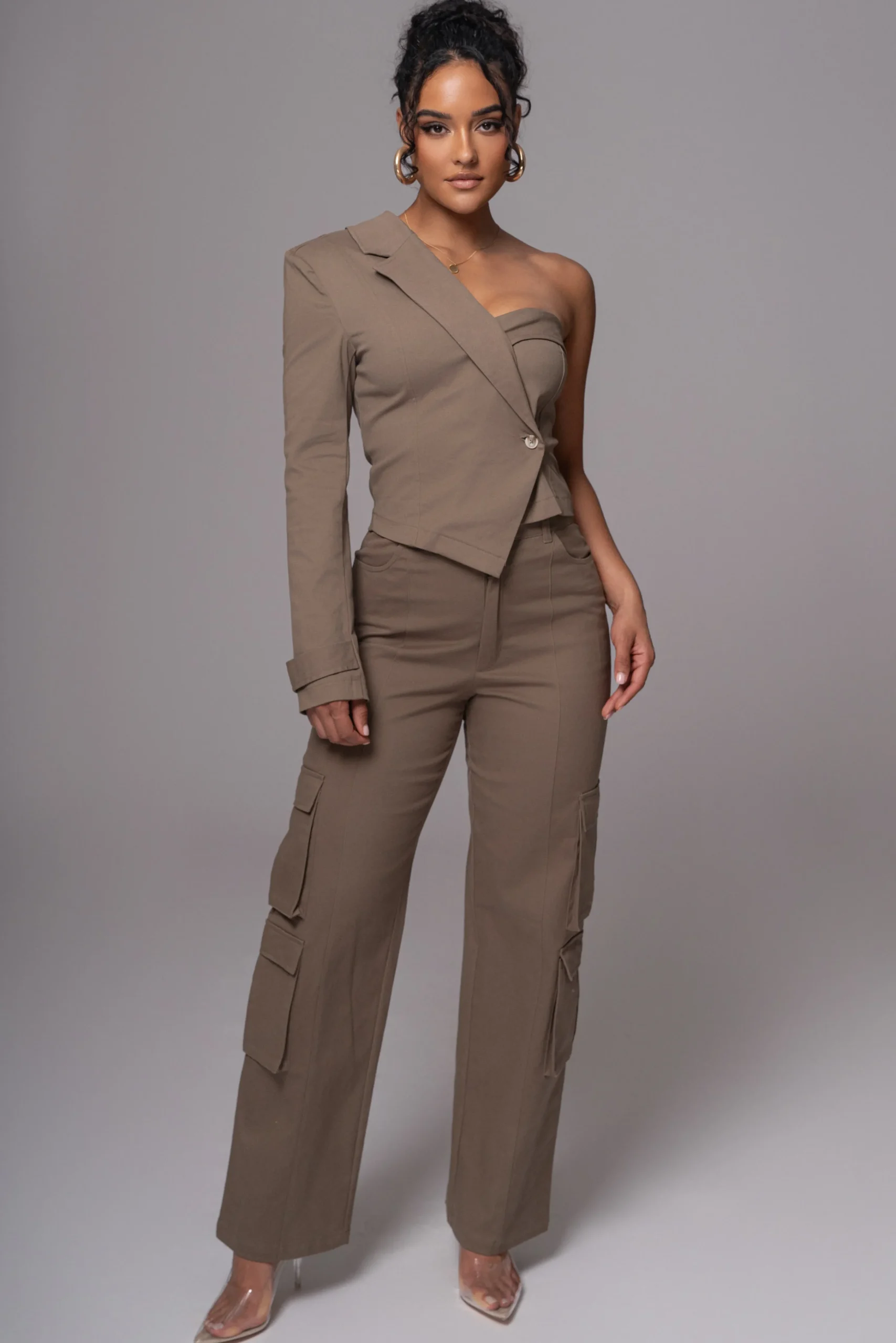 olive_amal_one_shoulder_t_1.webp JLUXLABEL Olive Amal One Shoulder Top