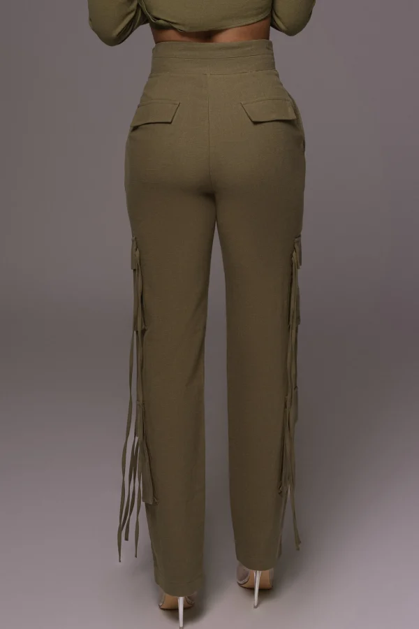 JLUXLABEL Olive Better Half Linen Utility Pants