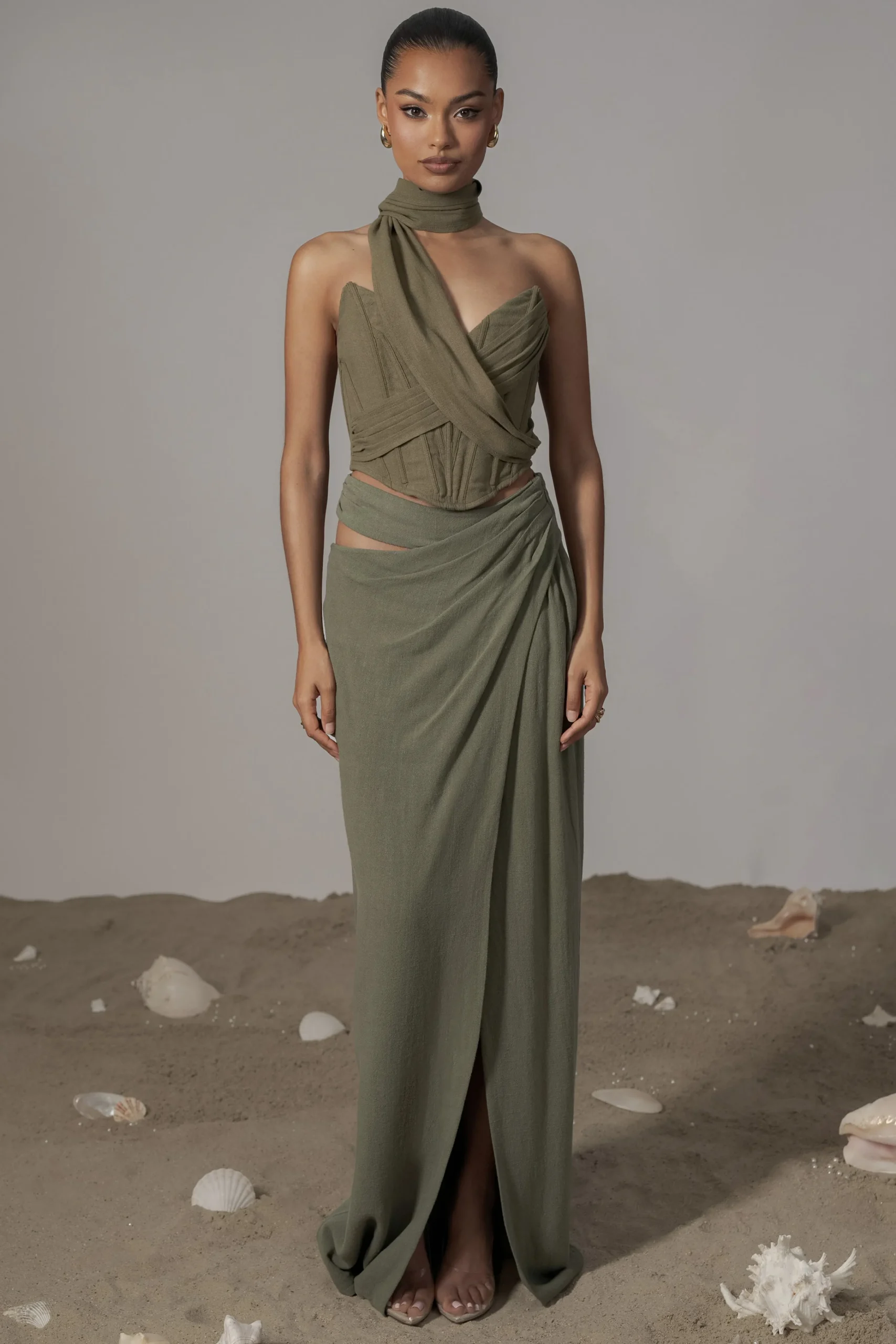 olive_coastal_bliss_linen_1.webp JLUXLABEL Olive Coastal Bliss Linen Bustier