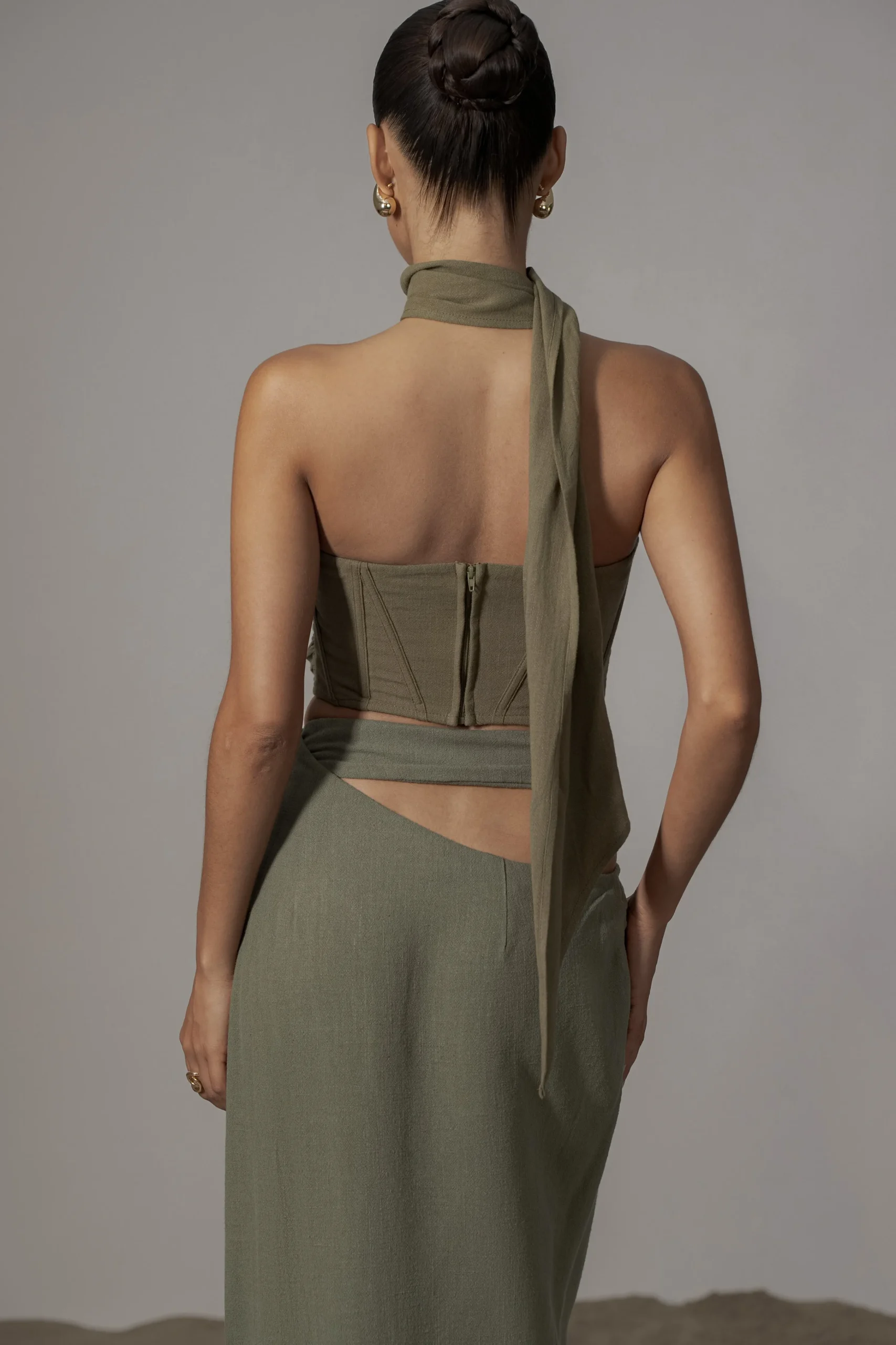 olive_coastal_bliss_linen_8.webp JLUXLABEL Olive Coastal Bliss Linen Bustier