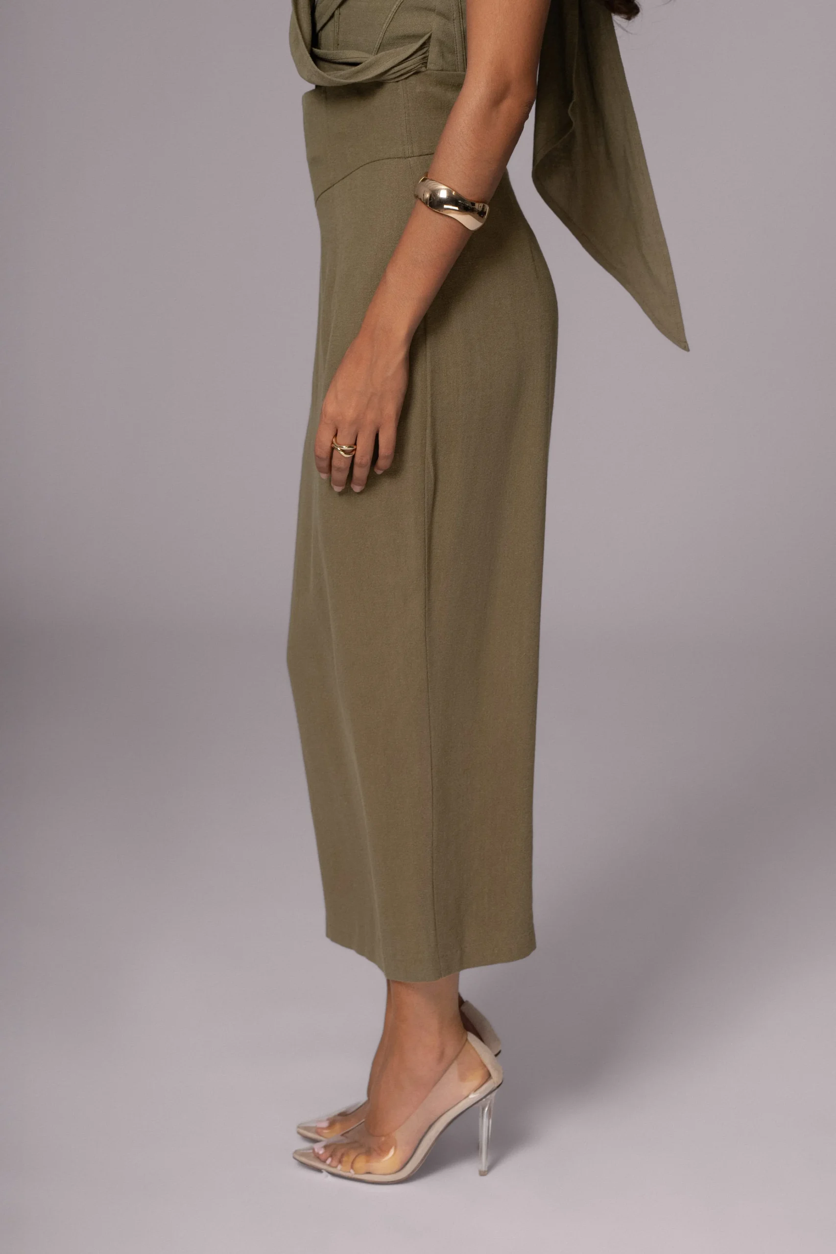 olive_coastland_linen_ski_8.webp JLUXLABEL Olive Coastland Linen Skirt