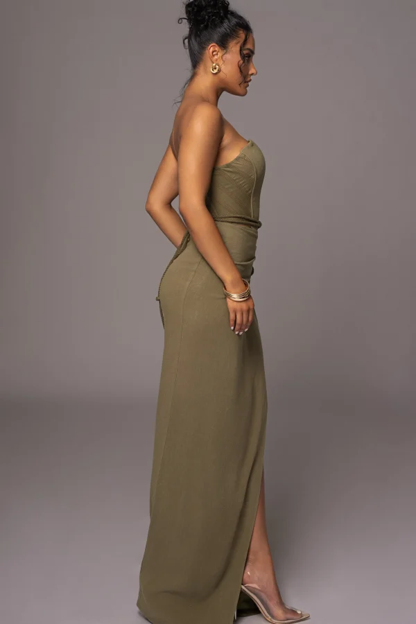 JLUXLABEL Olive Destination Linen Skirt Set