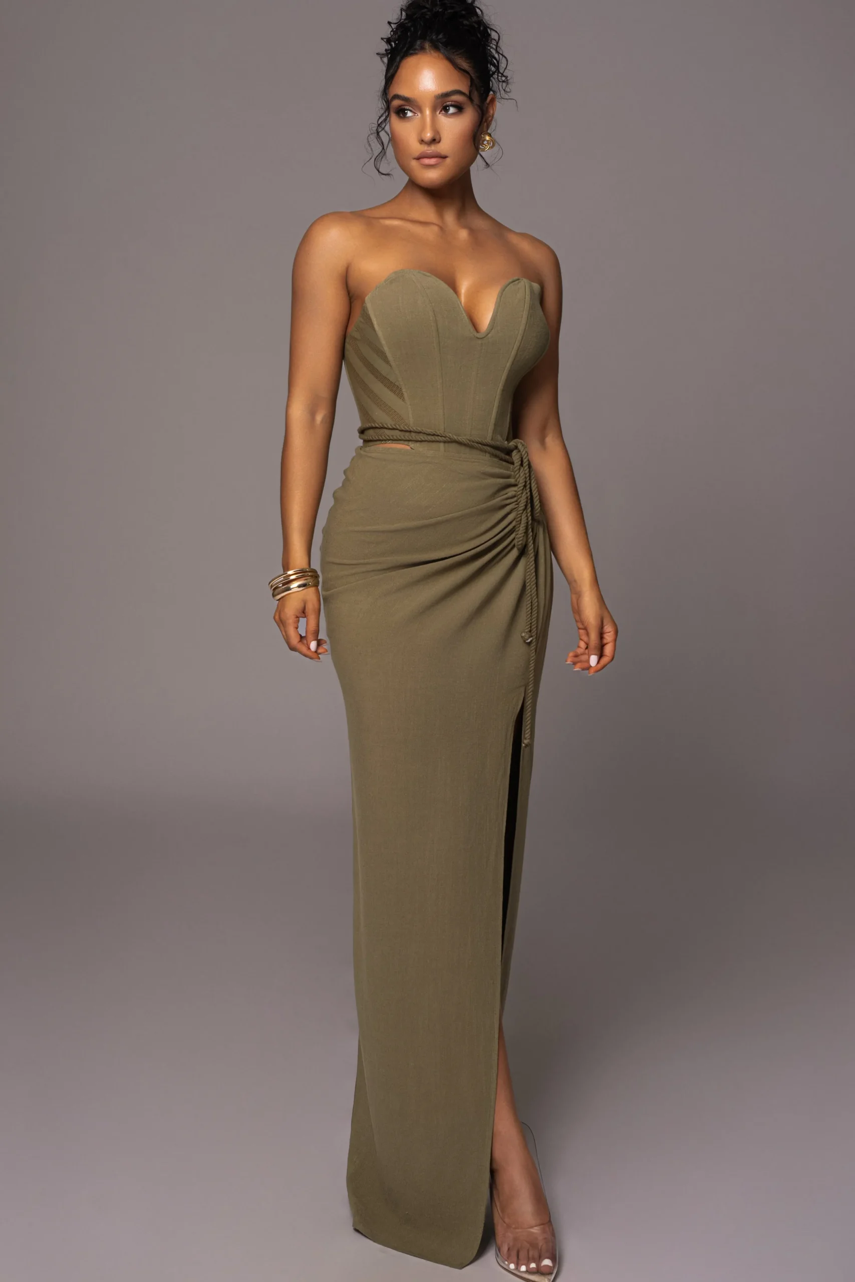 olive_destination_linen_s_7.webp JLUXLABEL Olive Destination Linen Skirt Set