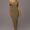 JLUXLABEL Olive Escape Linen Dress
