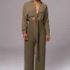 JLUXLABEL Olive Explorer Linen Pants