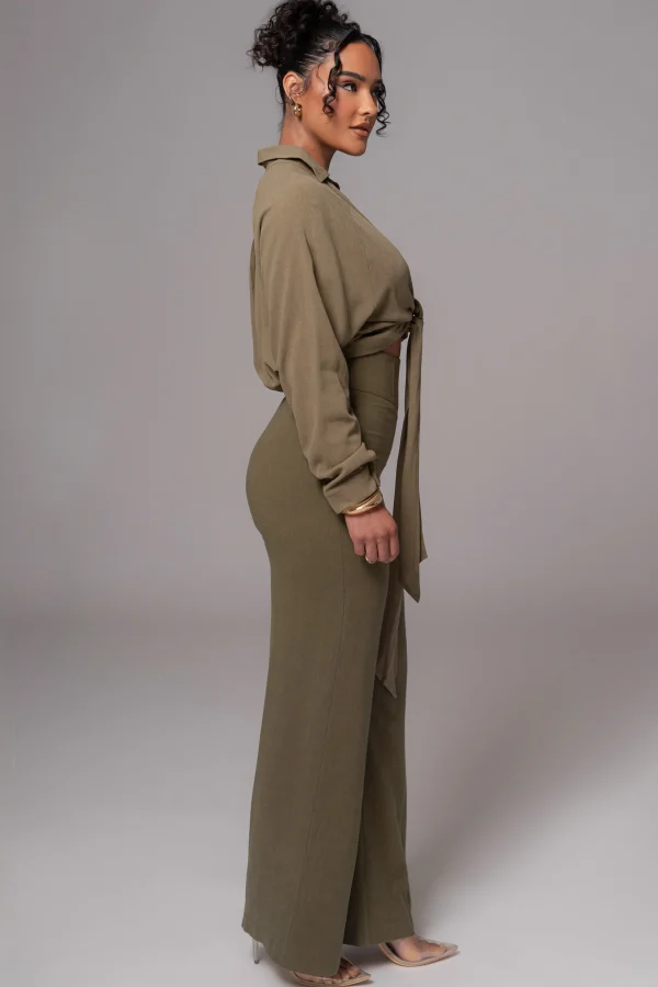JLUXLABEL Olive Explorer Linen Pants