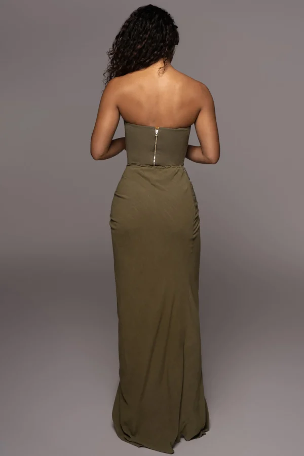 JLUXLABEL Olive Fenix Reversible Linen Corset