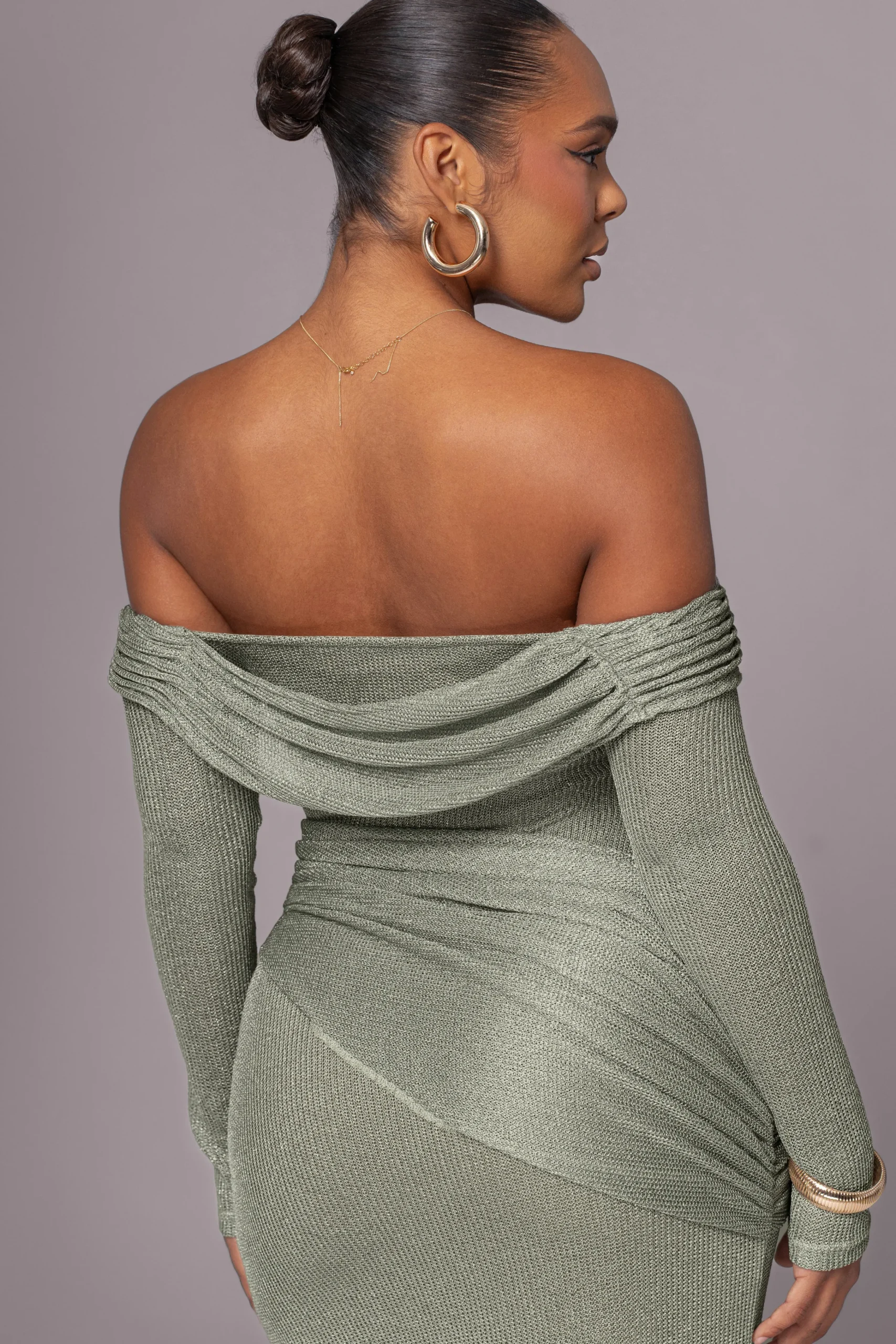 olive_island_elegance_dra_7.webp JLUXLABEL Olive Island Elegance Drape Dress