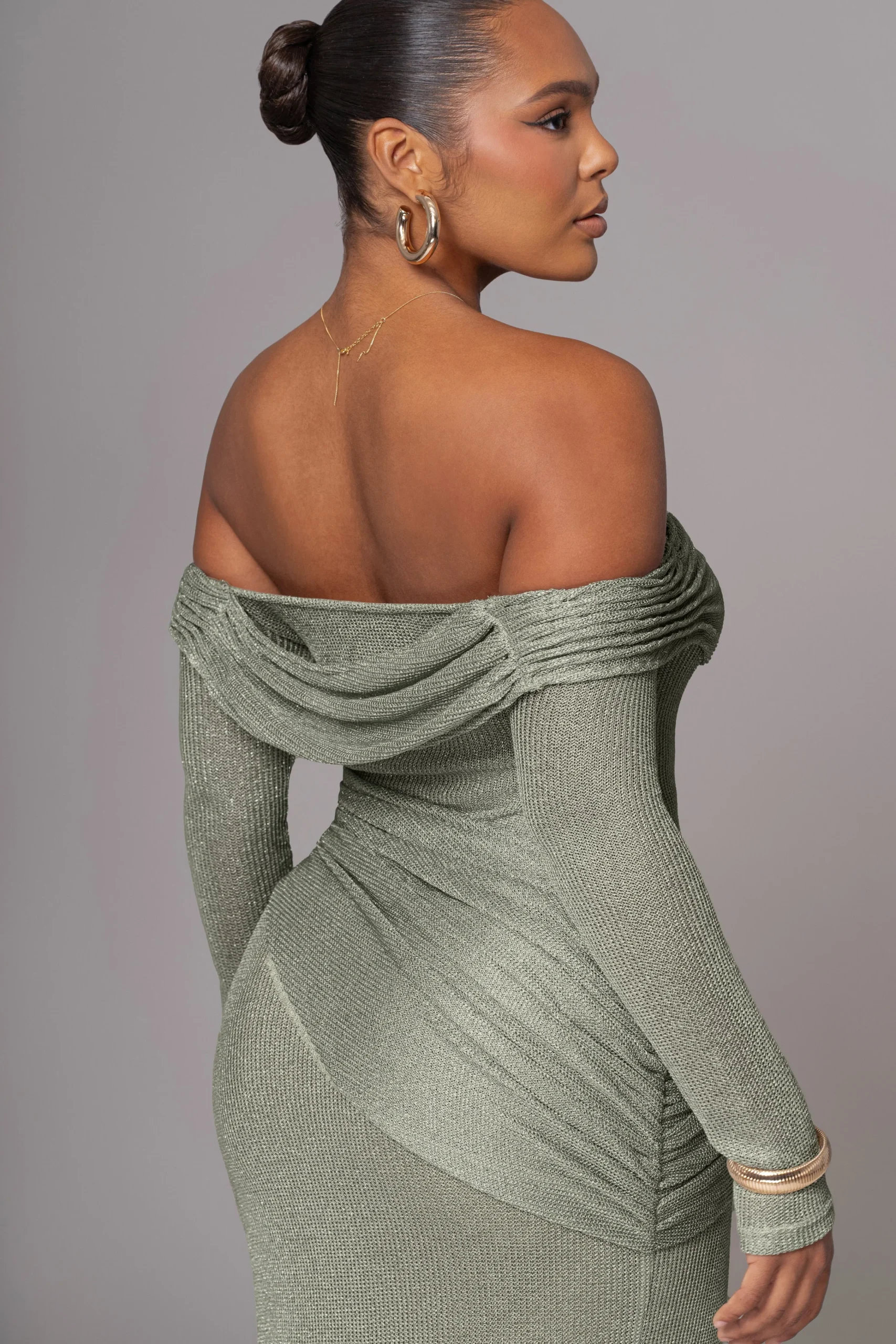 olive_island_elegance_dra_8.webp JLUXLABEL Olive Island Elegance Drape Dress