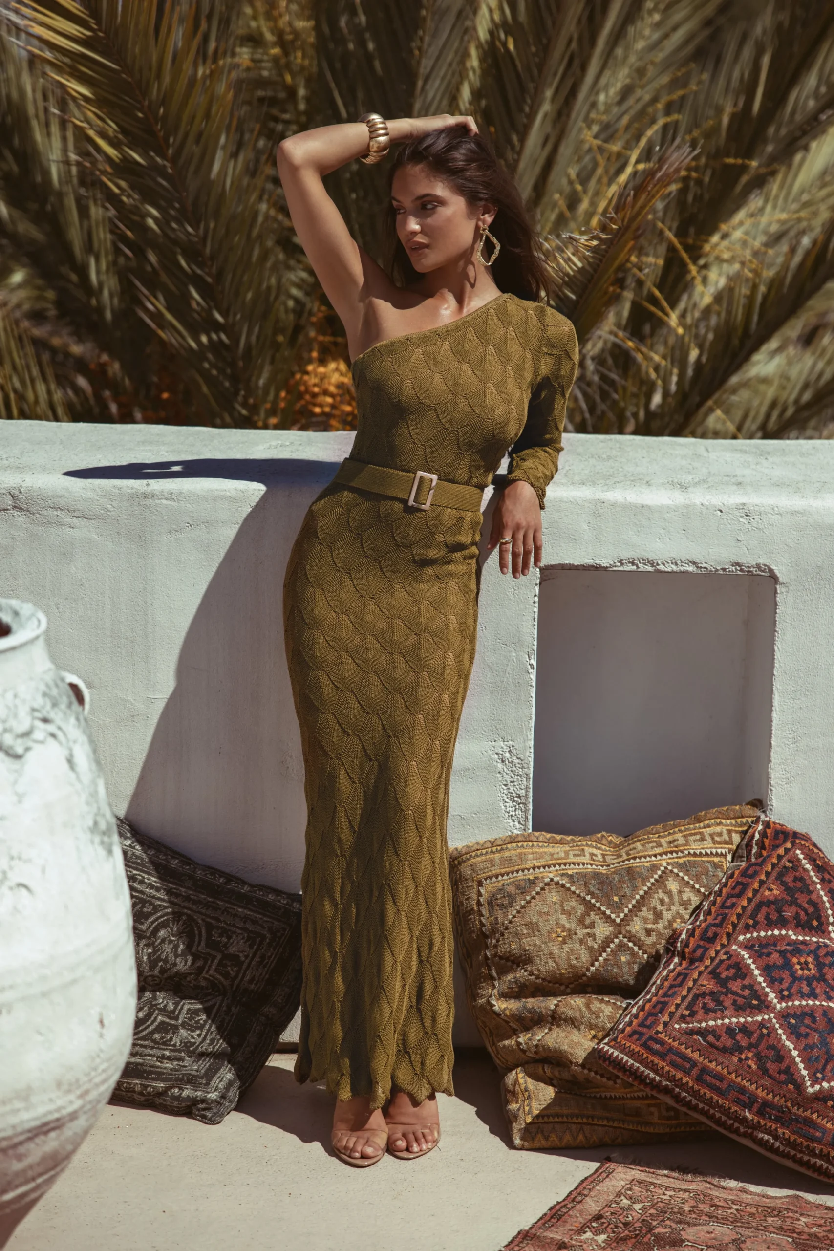 olive_la_costa_one_should_0.webp JLUXLABEL Olive La Costa One Shoulder Dress