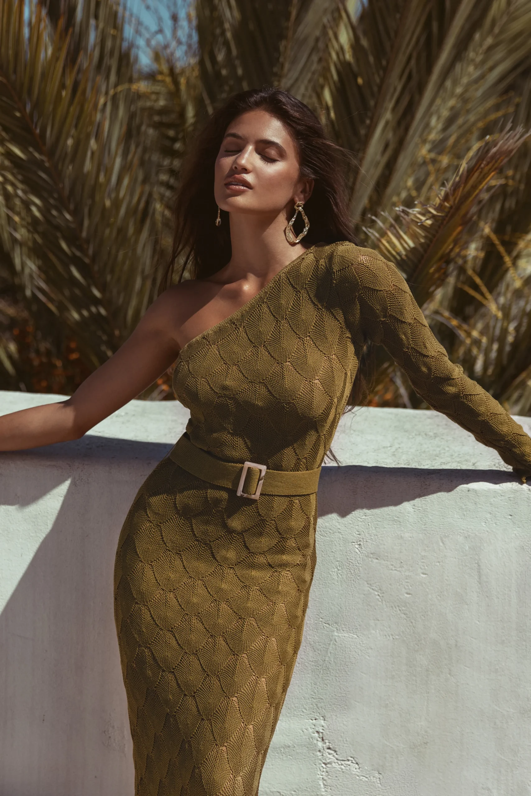 olive_la_costa_one_should_1.webp JLUXLABEL Olive La Costa One Shoulder Dress