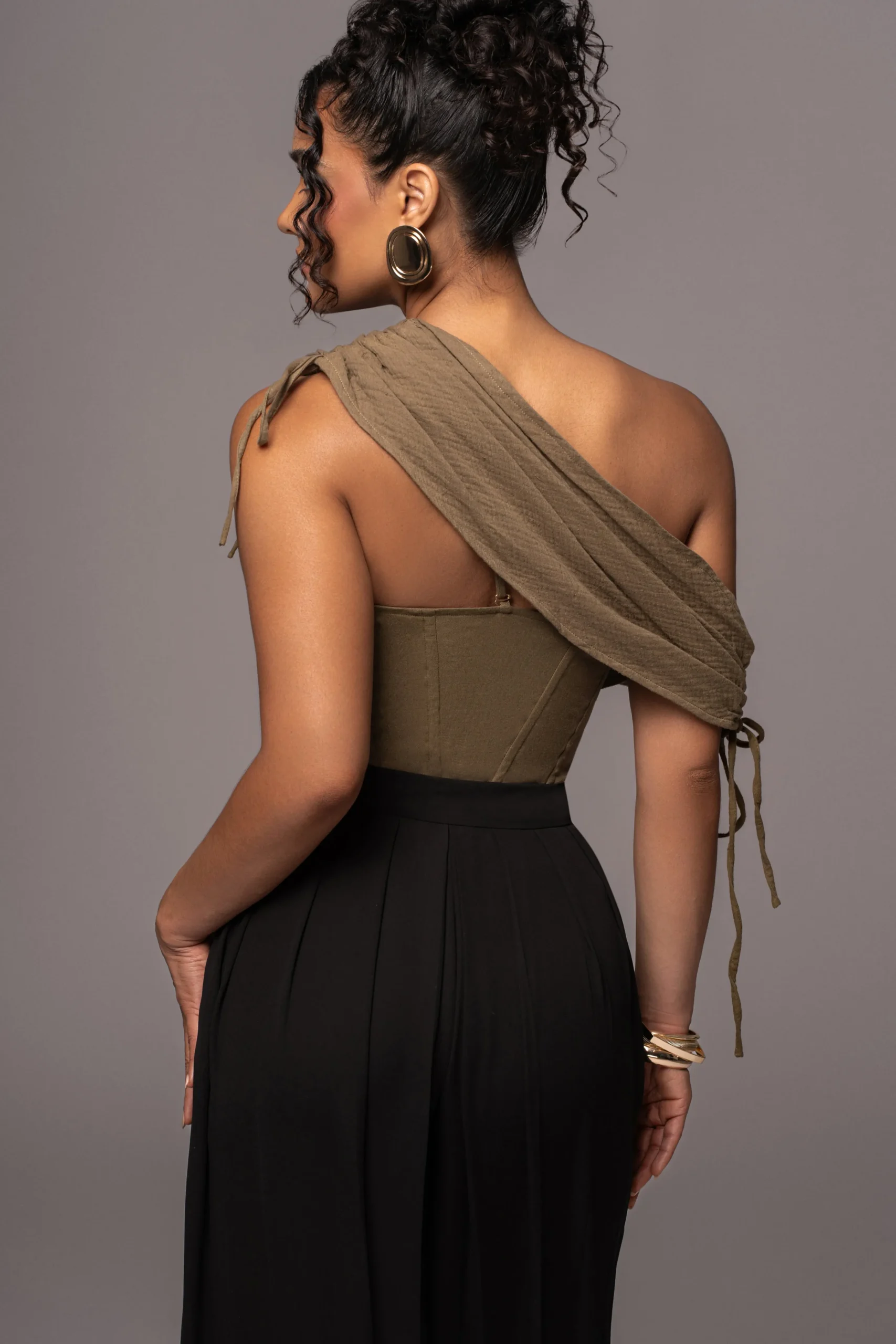 olive_new_obsession_drape_11.webp JLUXLABEL Olive New Obsession Draped Top