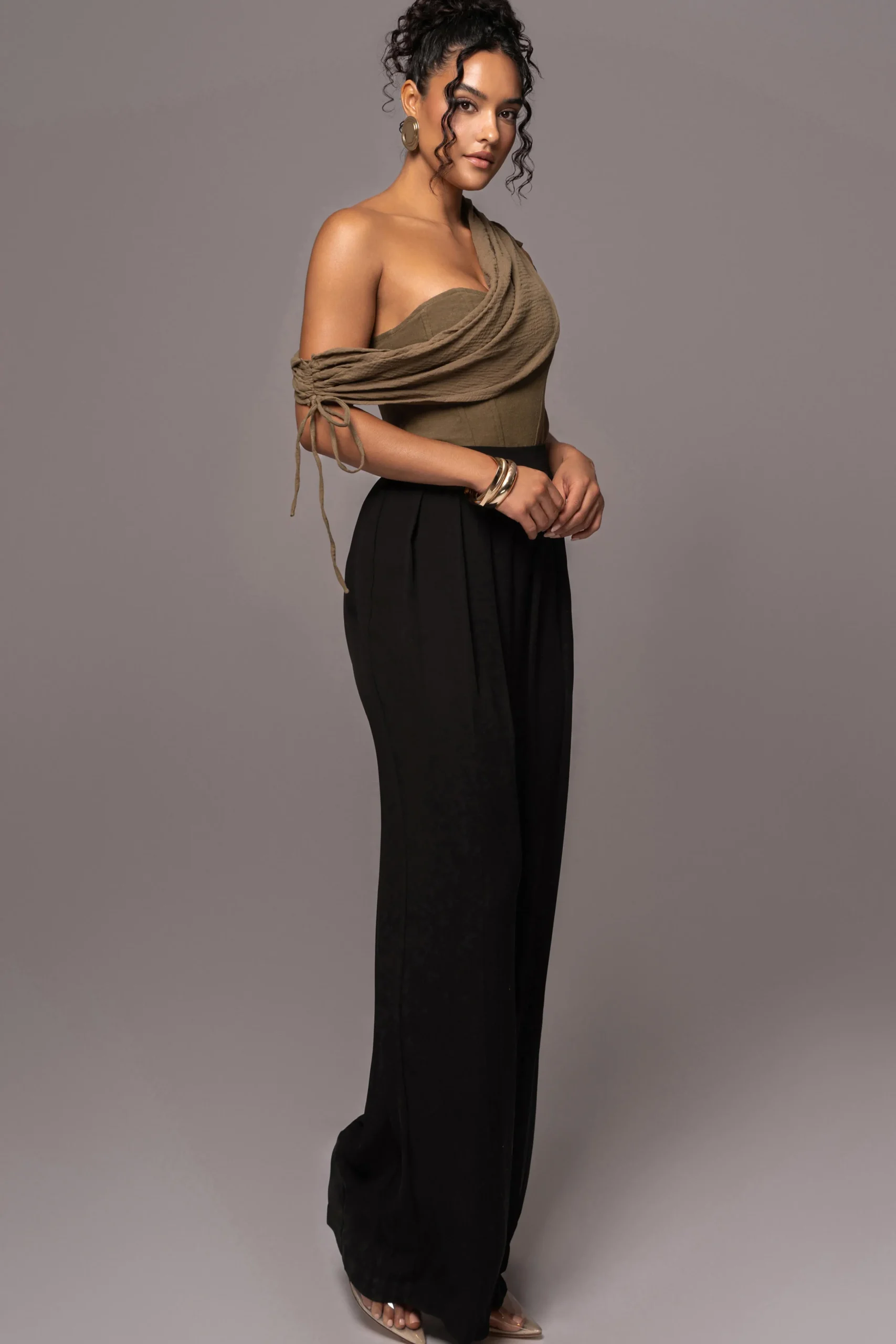 olive_new_obsession_drape_9.webp JLUXLABEL Olive New Obsession Draped Top