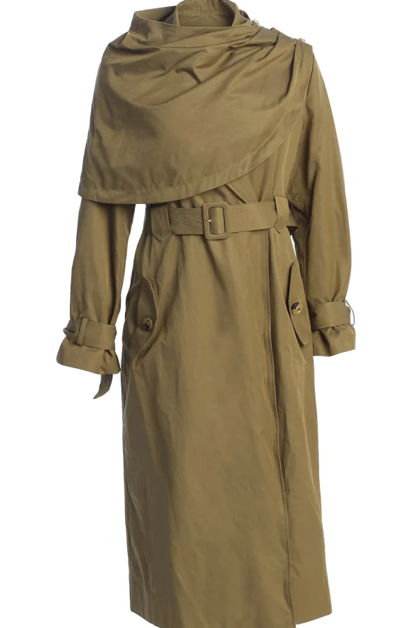 JLUXLABEL Olive The Classic Trench Coat