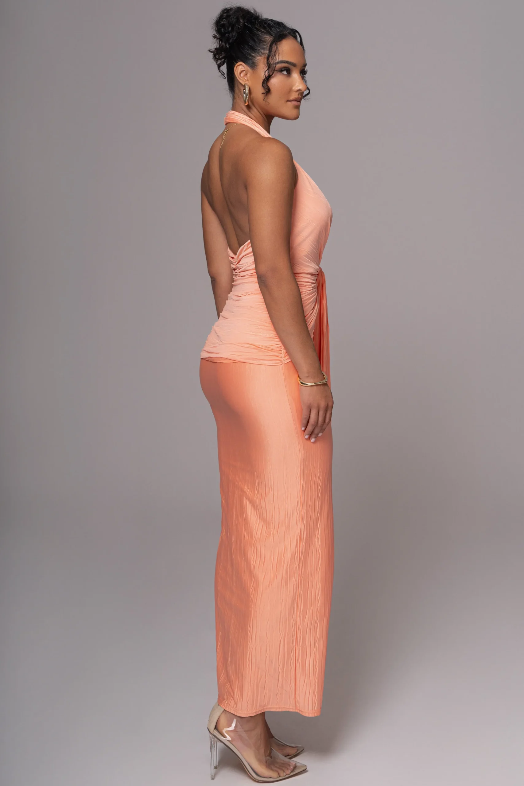 peach_under_the_moonlight_15.webp JLUXLABEL Peach Under The Moonlight Drape Dress