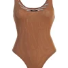 JLUXLABEL Pecan Mesh Essentials Tank Bodysuit Undergarment
