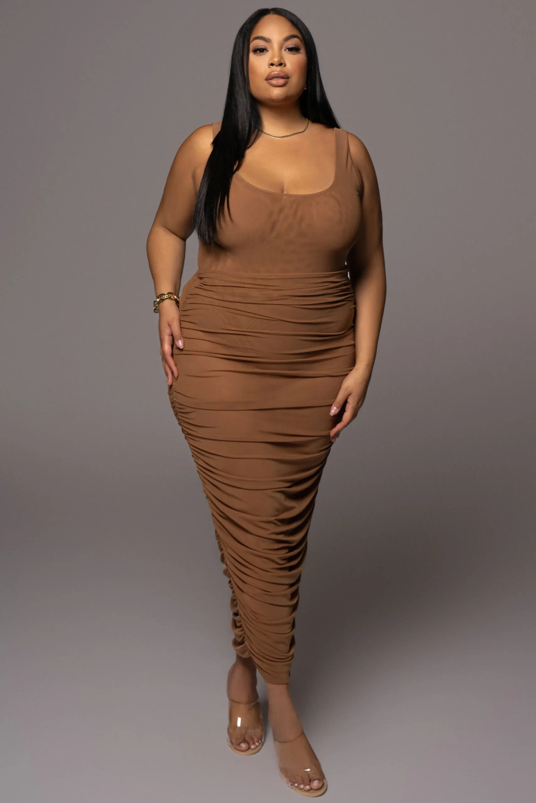 pecan_mesh_essentials_tan_4.webp JLUXLABEL Pecan Mesh Essentials Tank Bodysuit Undergarment