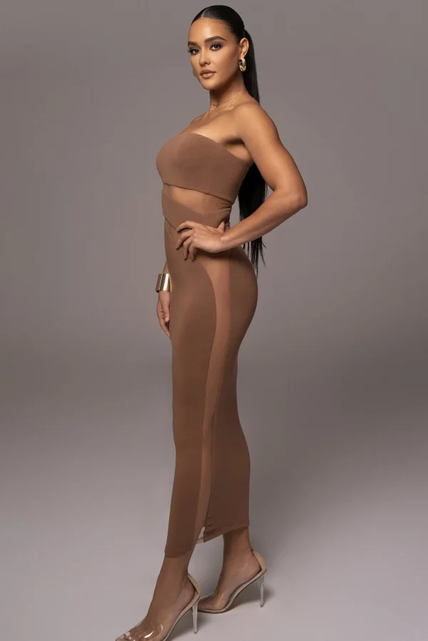 JLUXLABEL Pecan Unpredictable Midi Dress