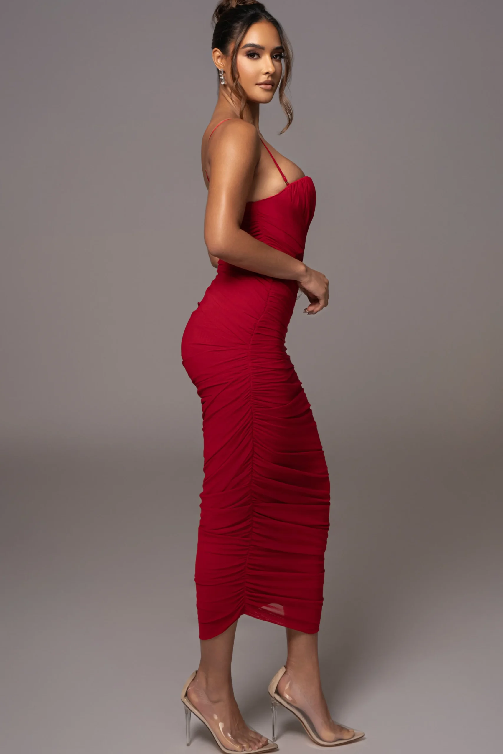 red_arcadia_mesh_midi_dre_8.webp JLUXLABEL Red Arcadia Mesh Midi Dress