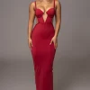 JLUXLABEL Red Enchantment Bustier Maxi Dress