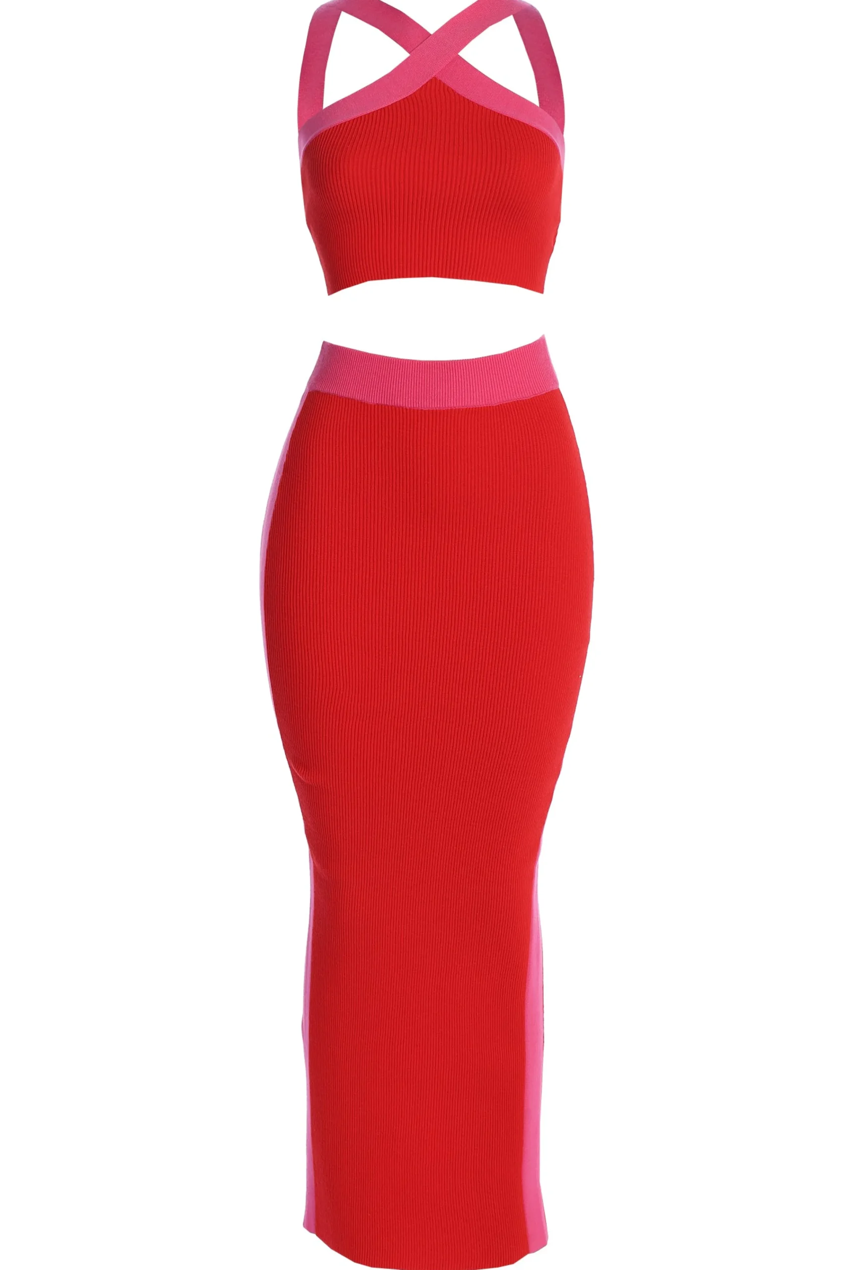 red_heartbreaker_twopiece_3.webp JLUXLABEL Red Heartbreaker Two-Piece Skirt Set