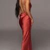 JLUXLABEL Red Irresistible Satin Maxi Dress