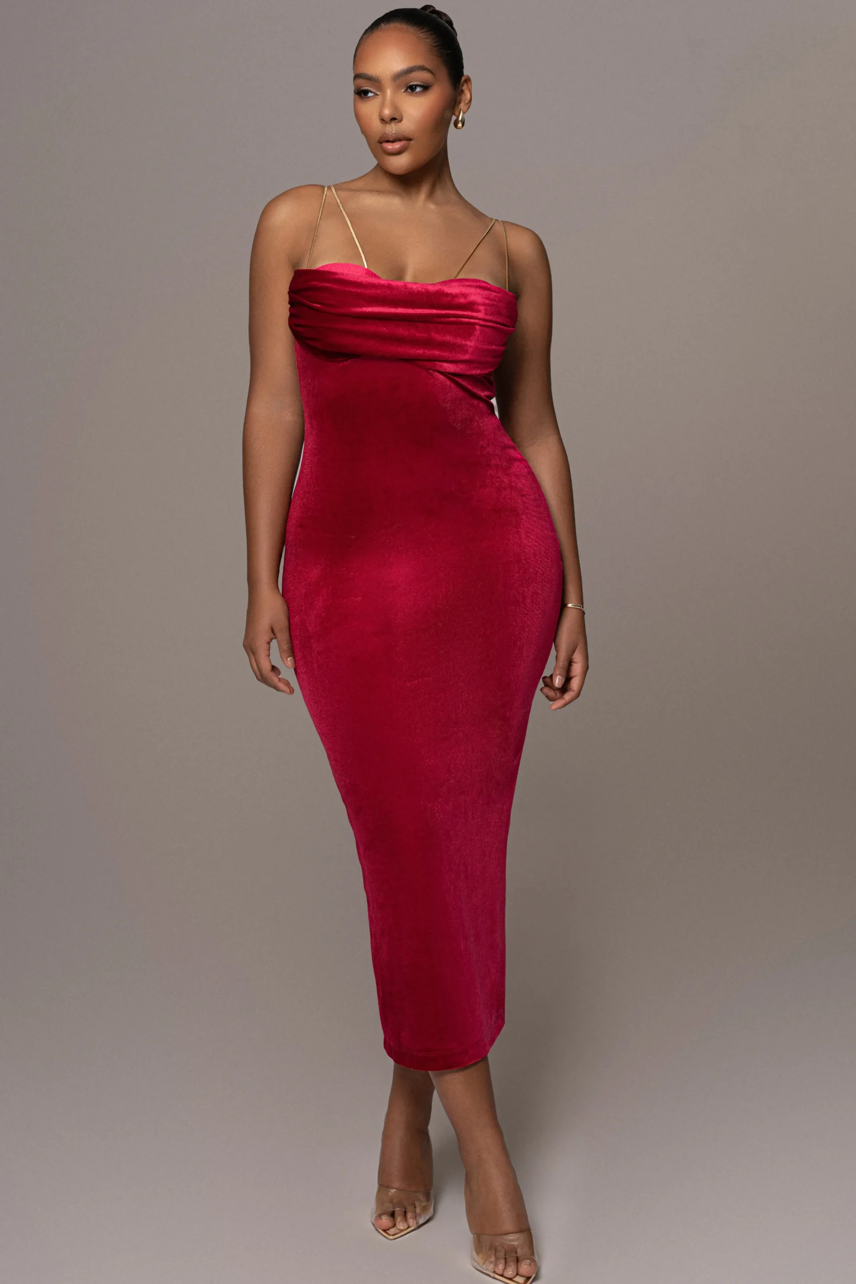 red_josanna_velvet_midi_d_7.webp JLUXLABEL Red JOSANNA VELVET MIDI DRESS