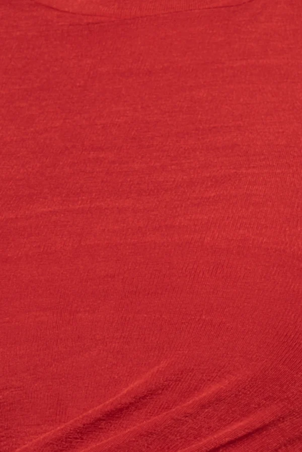 JLUXLABEL Red Kara Mock Neck Dress