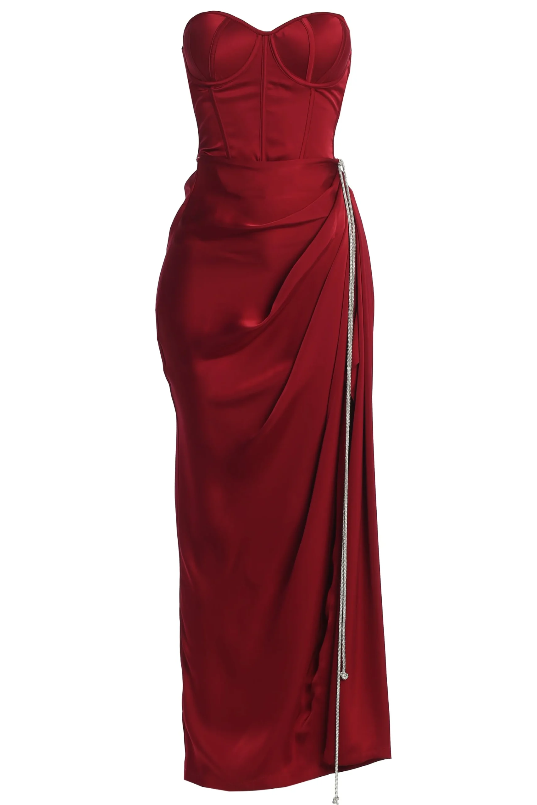 red_olea_satin_skirt_2.webp JLUXLABEL Red Olea Satin Skirt
