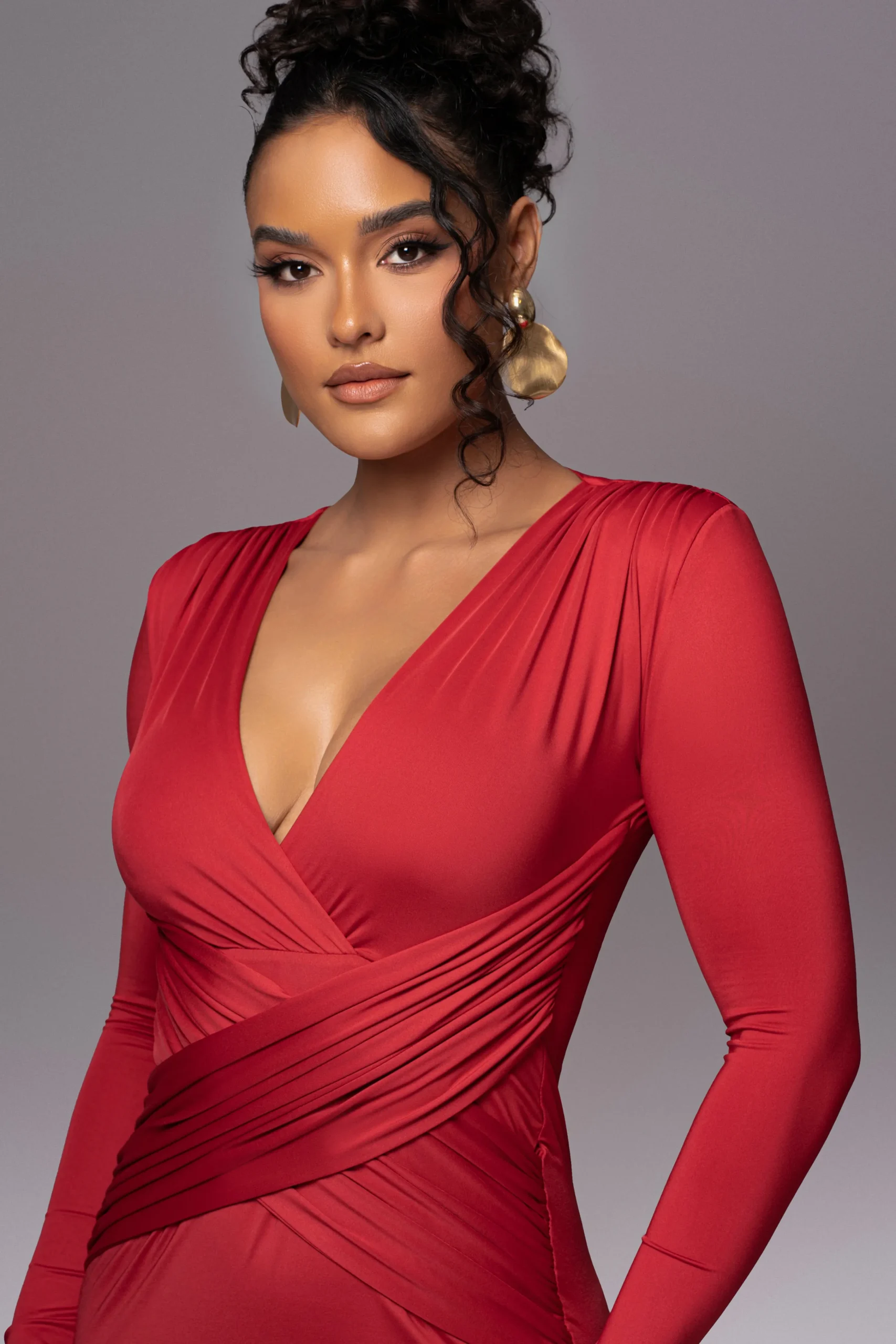 red_rowan_plunge_maxi_dre_2.webp JLUXLABEL Red Rowan Plunge Maxi Dress