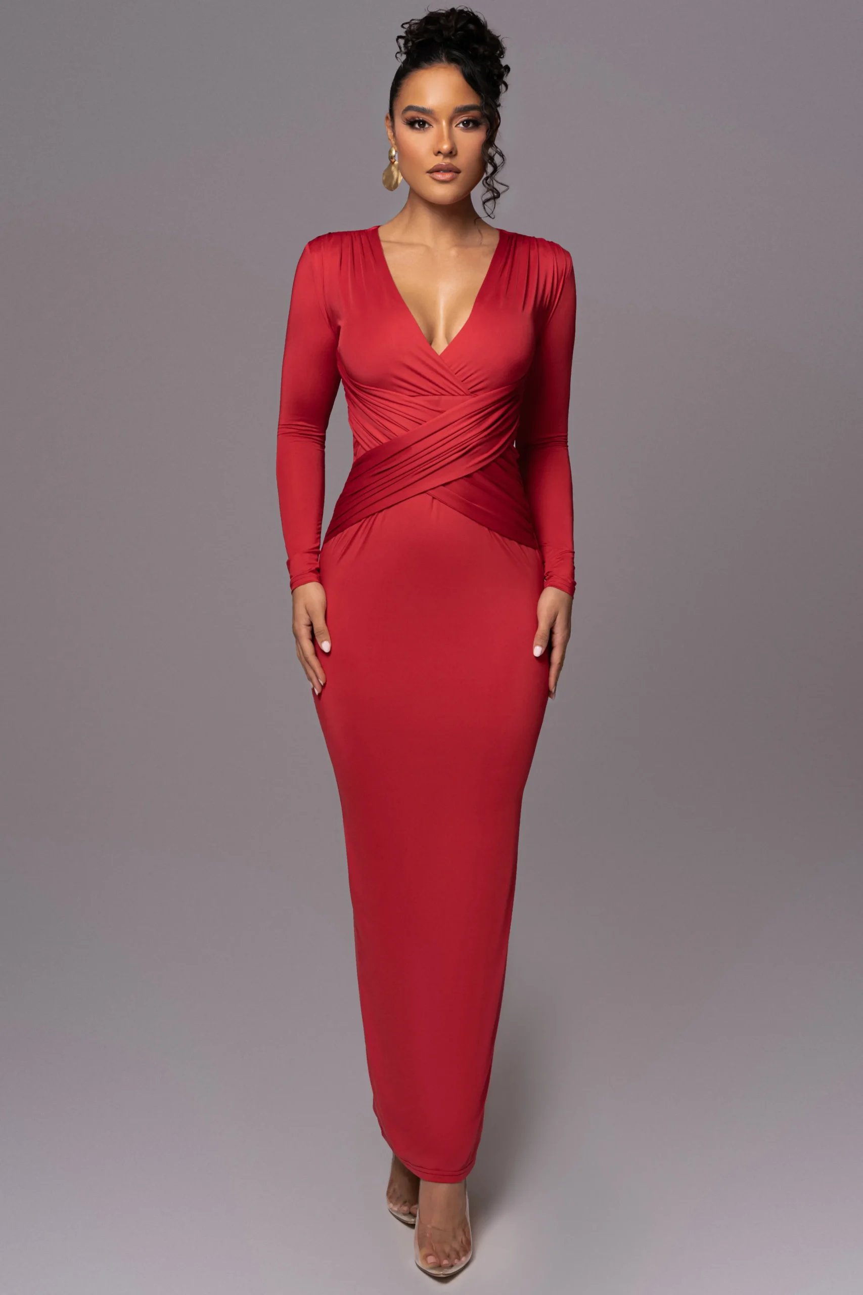 red_rowan_plunge_maxi_dre_3.webp JLUXLABEL Red Rowan Plunge Maxi Dress