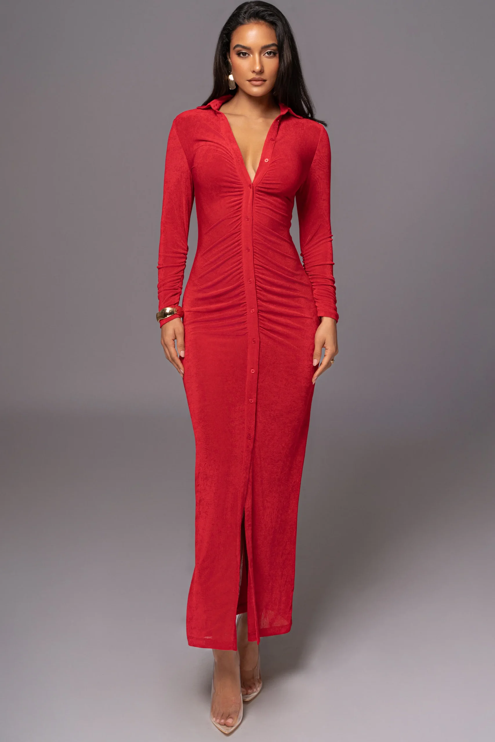 red_zahra_button_front_ma_4.webp JLUXLABEL Red Zahra Button Front Maxi Dress