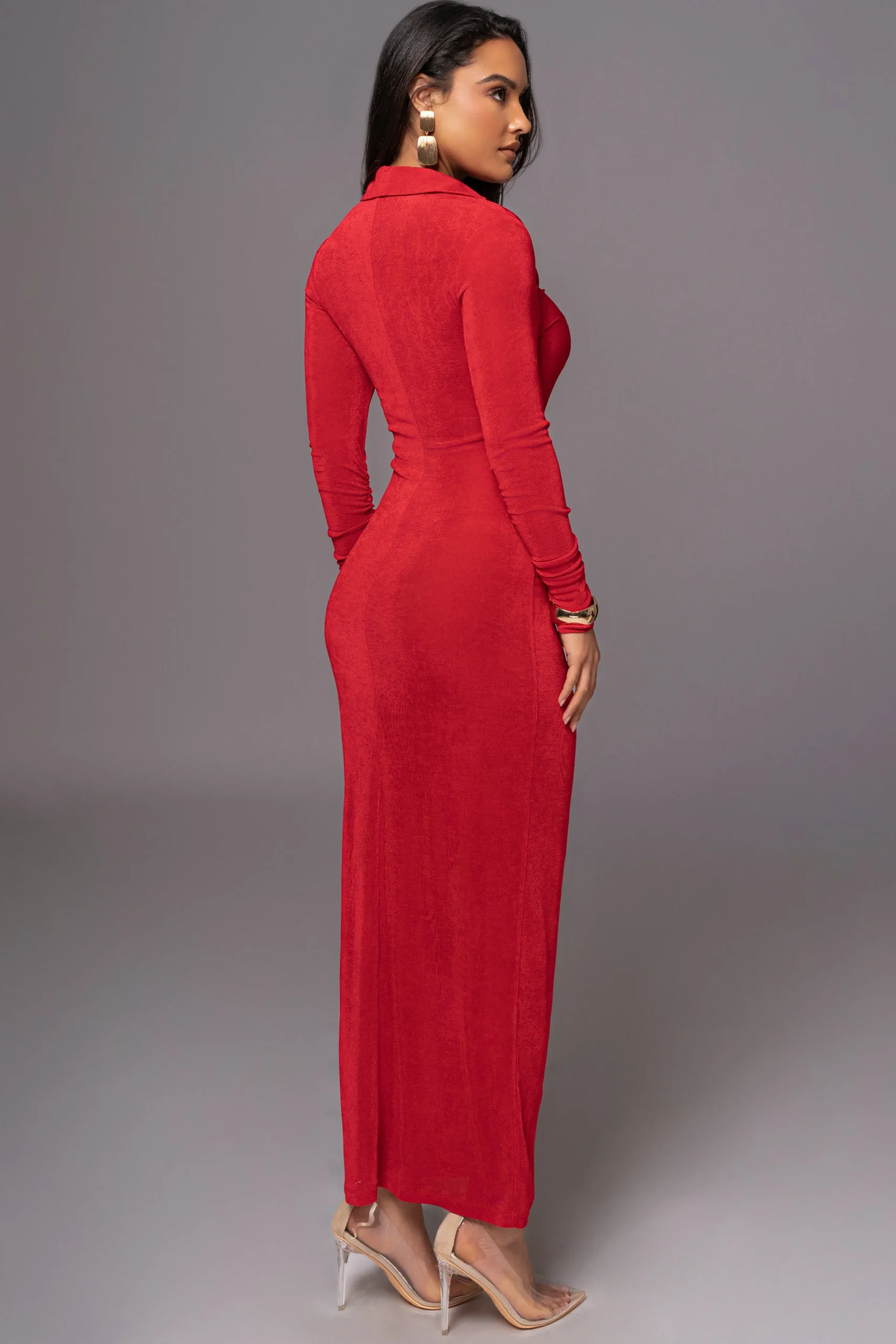 red_zahra_button_front_ma_7.webp JLUXLABEL Red Zahra Button Front Maxi Dress