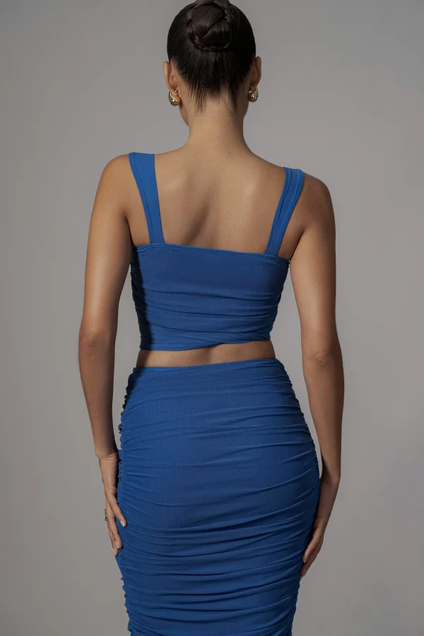 JLUXLABEL Royal Blue Extend Your Stay Skirt Set