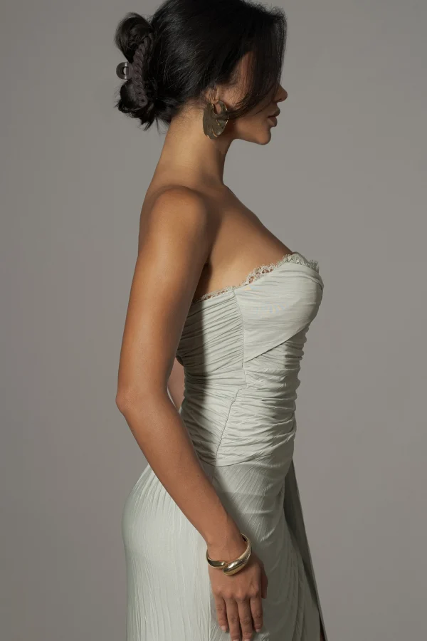 JLUXLABEL Sage Celestial Drape Maxi Dress