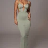 JLUXLABEL Sage Enchantment Bustier Maxi Dress