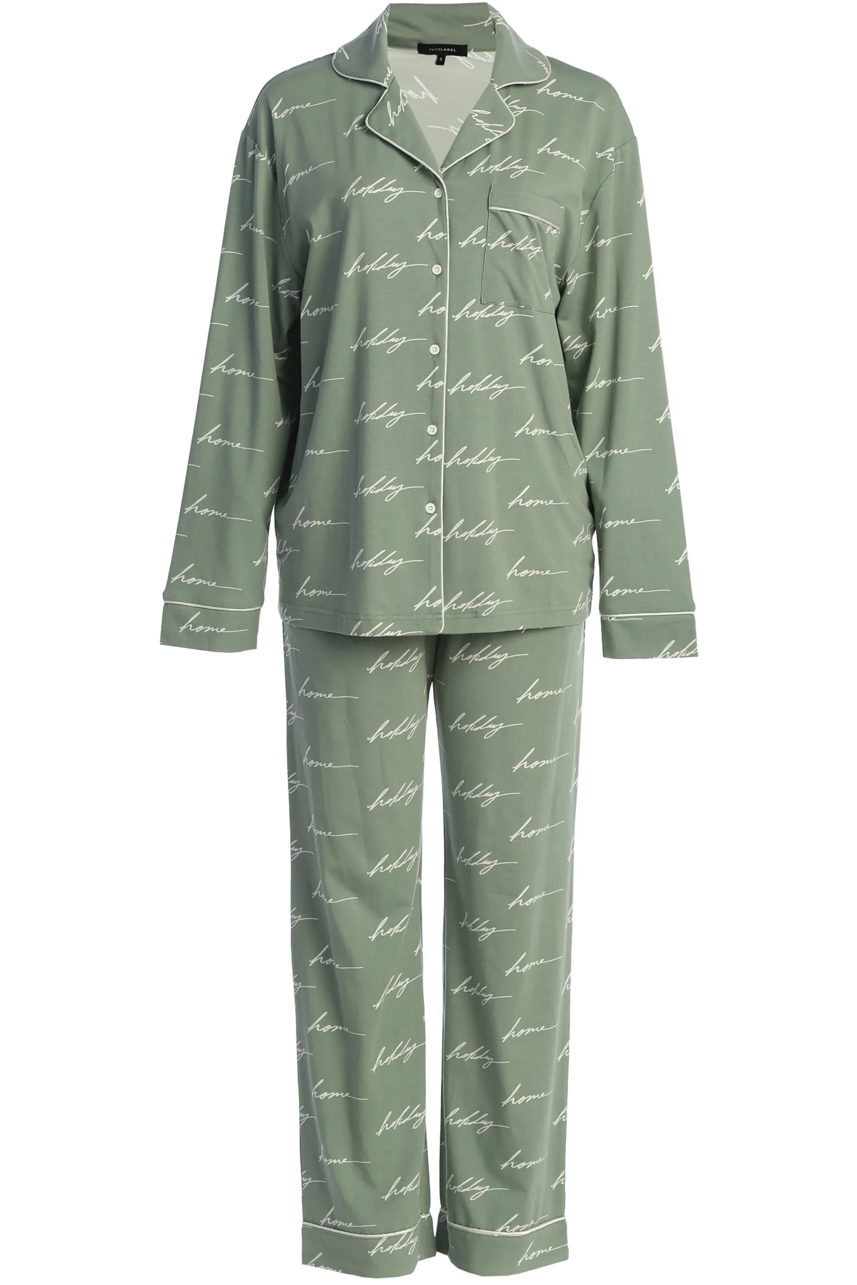 sage_home_for_the_holiday_1.webp JLUXLABEL Sage Home For The Holidays Adult Pajama Set