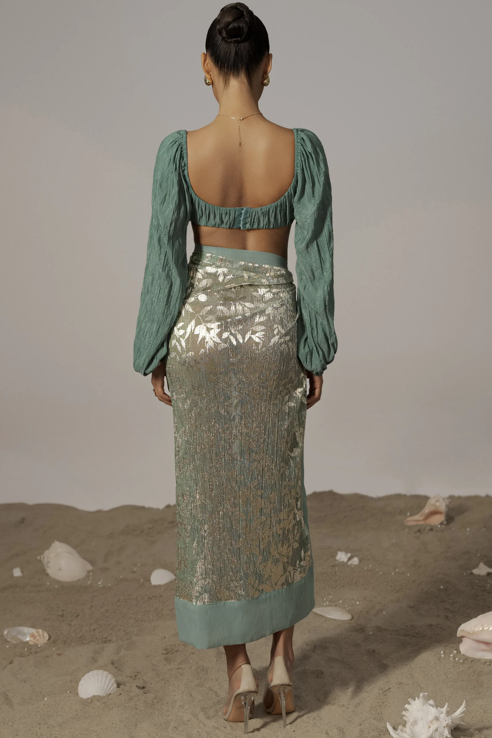 sage_positano_printed_sar_13.webp JLUXLABEL Sage Positano Printed Sarong Skirt