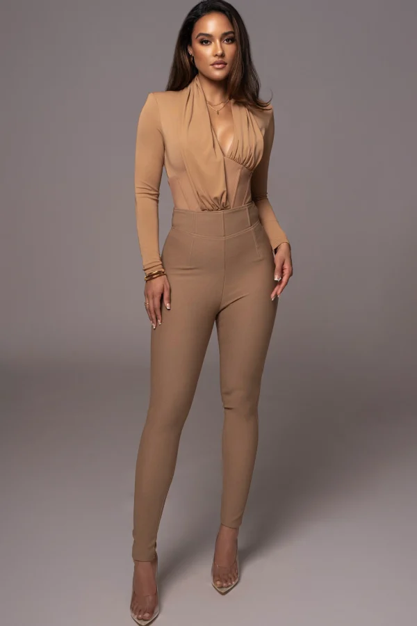 JLUXLABEL Sand Ultra High Waist Skinny Pants