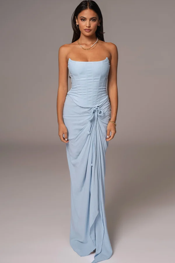 JLUXLABEL Sky Blue Fenix Reversible Linen Corset