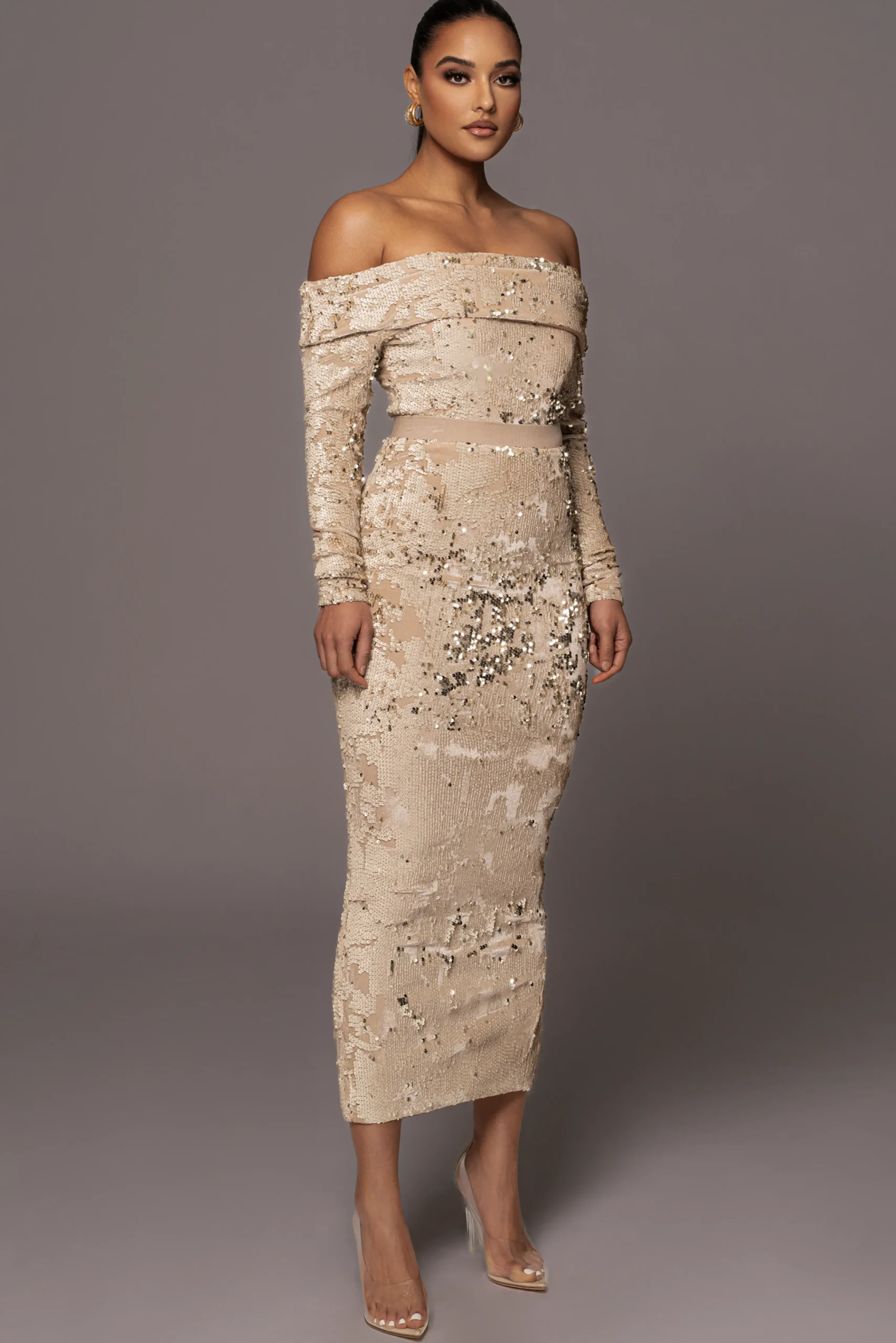 stone_impressions_sequin__1.webp JLUXLABEL Stone Impressions Sequin Skirt