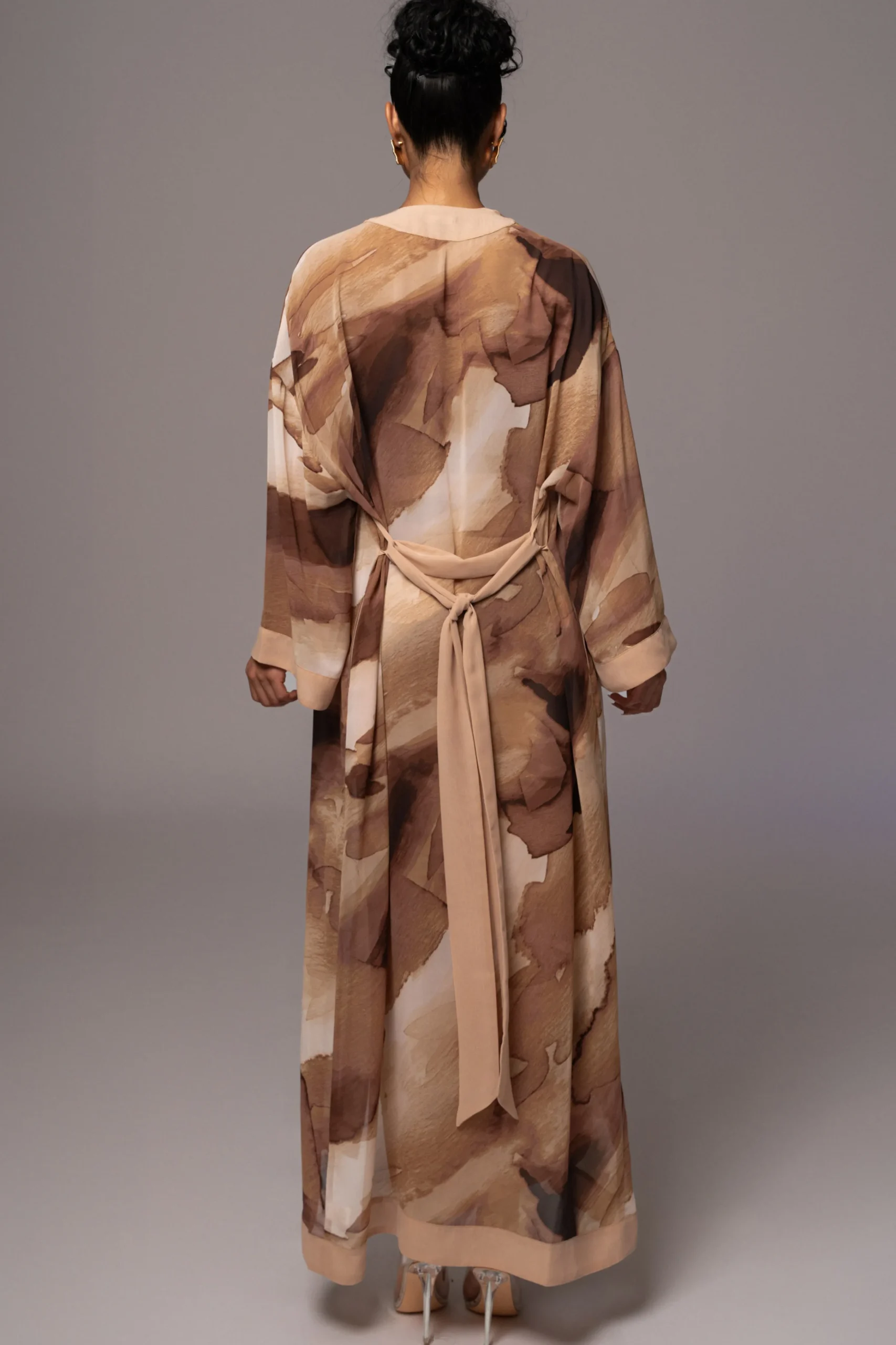 tan_abstract_alissa_print_9.webp JLUXLABEL Tan Abstract Alissa Printed Duster