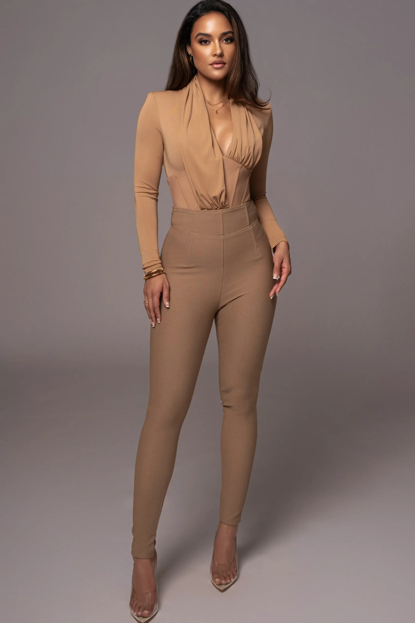 tan_drape_corset_bodysuit_2.webp JLUXLABEL Tan Drape Corset Bodysuit
