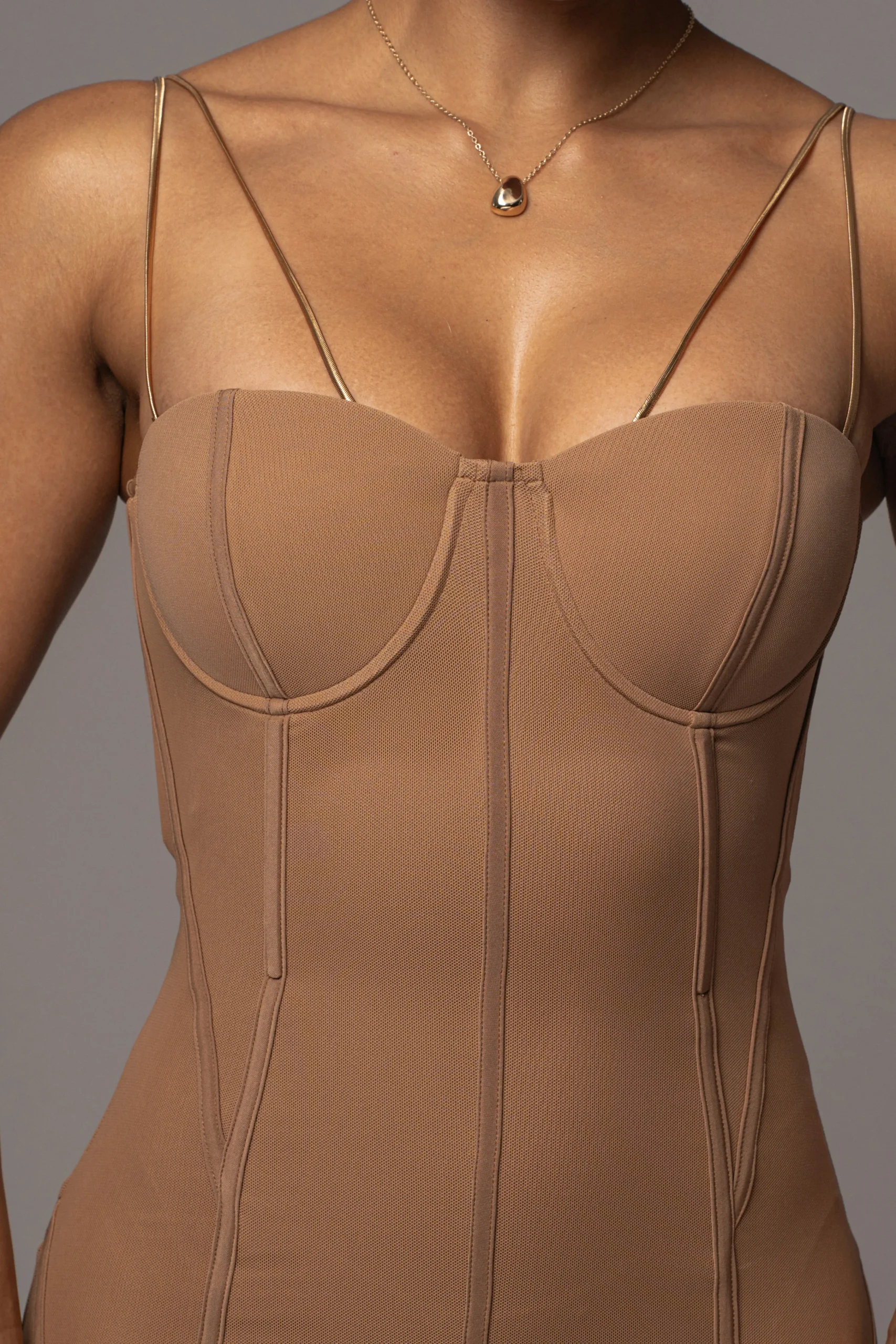 tan_escape_mesh_midi_dres_13.webp JLUXLABEL Tan Escape Mesh Midi Dress