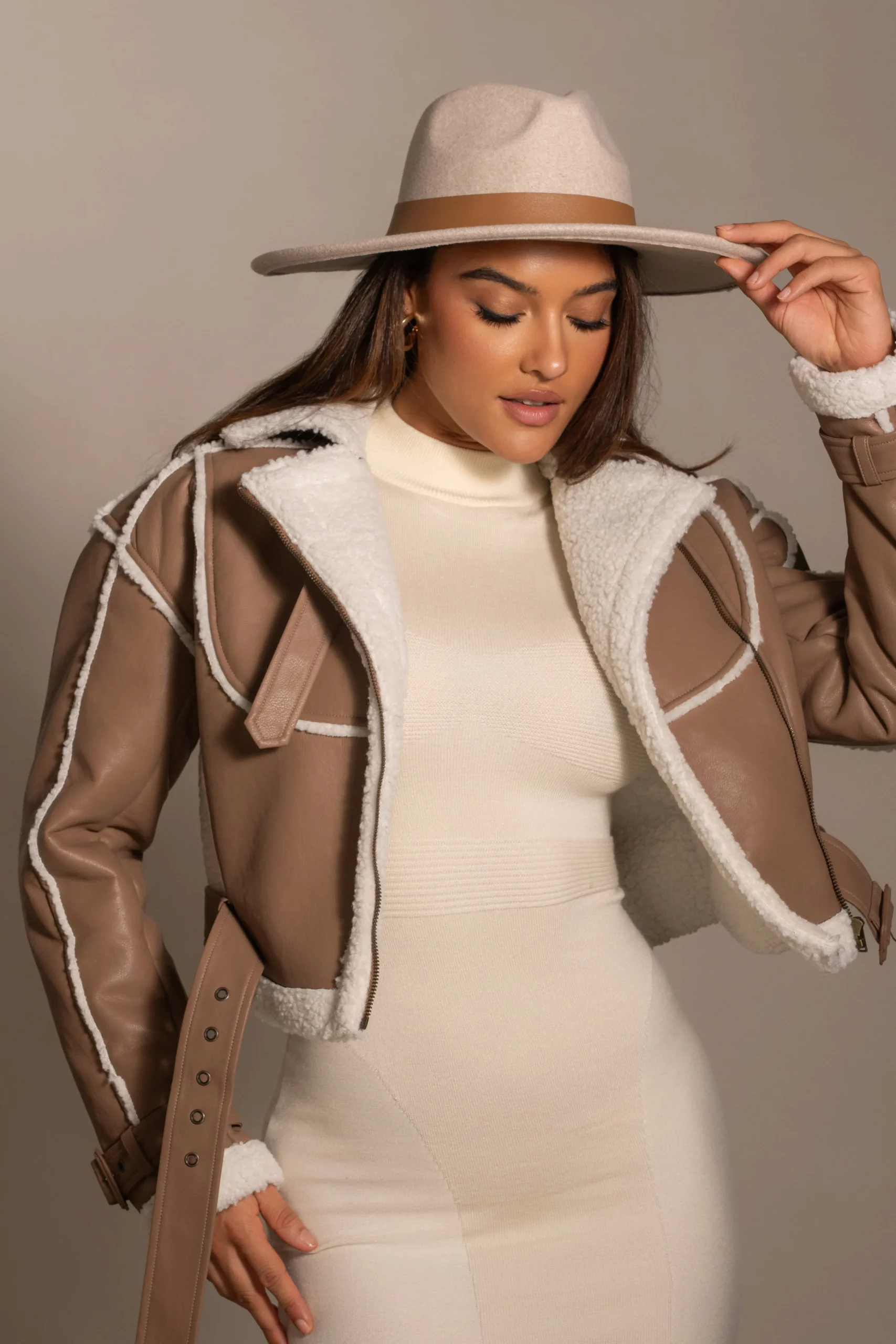 tan_faux_leather_sherpa_j_13.webp JLUXLABEL Tan Faux Leather Sherpa Jacket