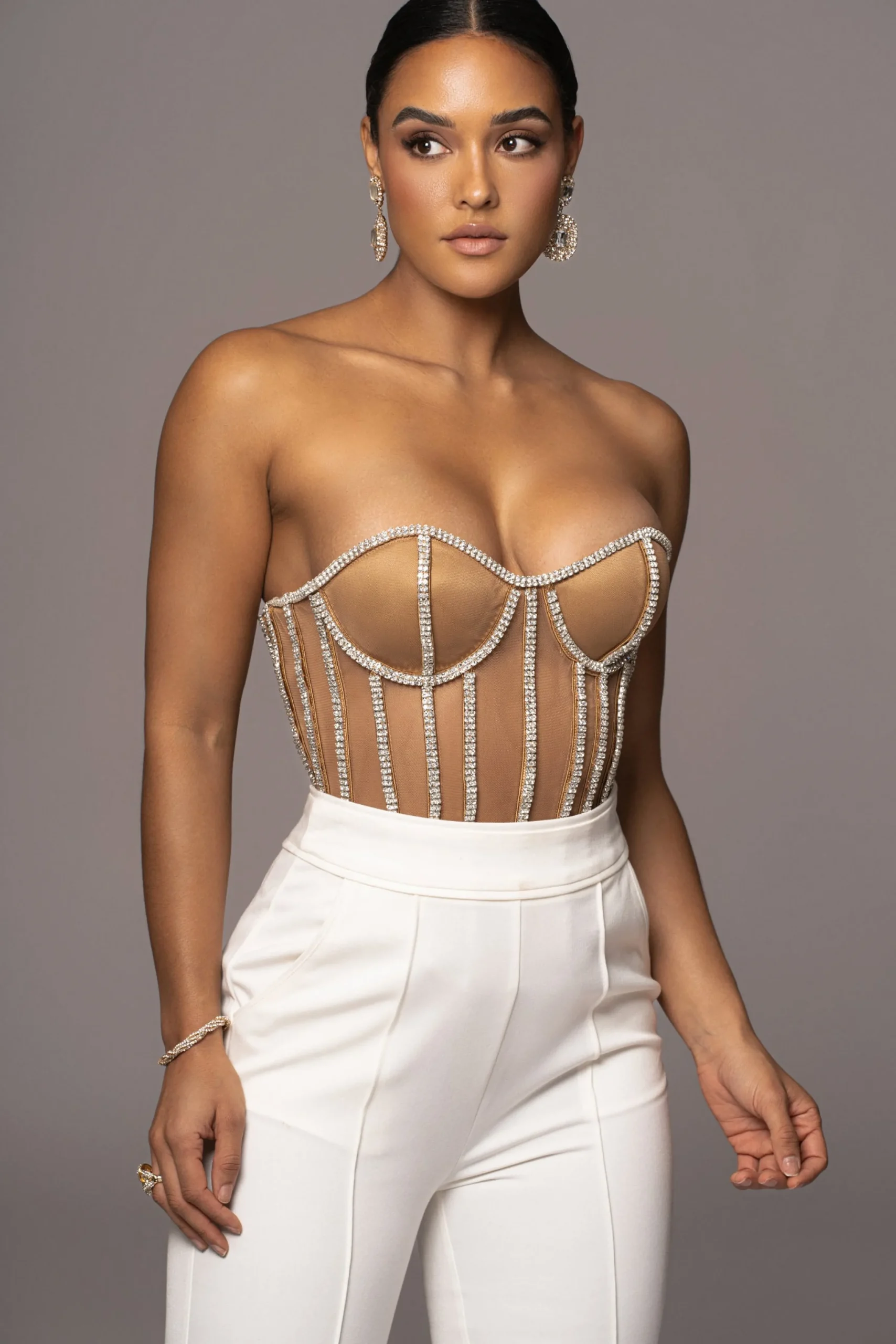 tan_limited_edition_rhine_1.webp JLUXLABEL Tan Limited Edition Rhinestone Crystal Corset
