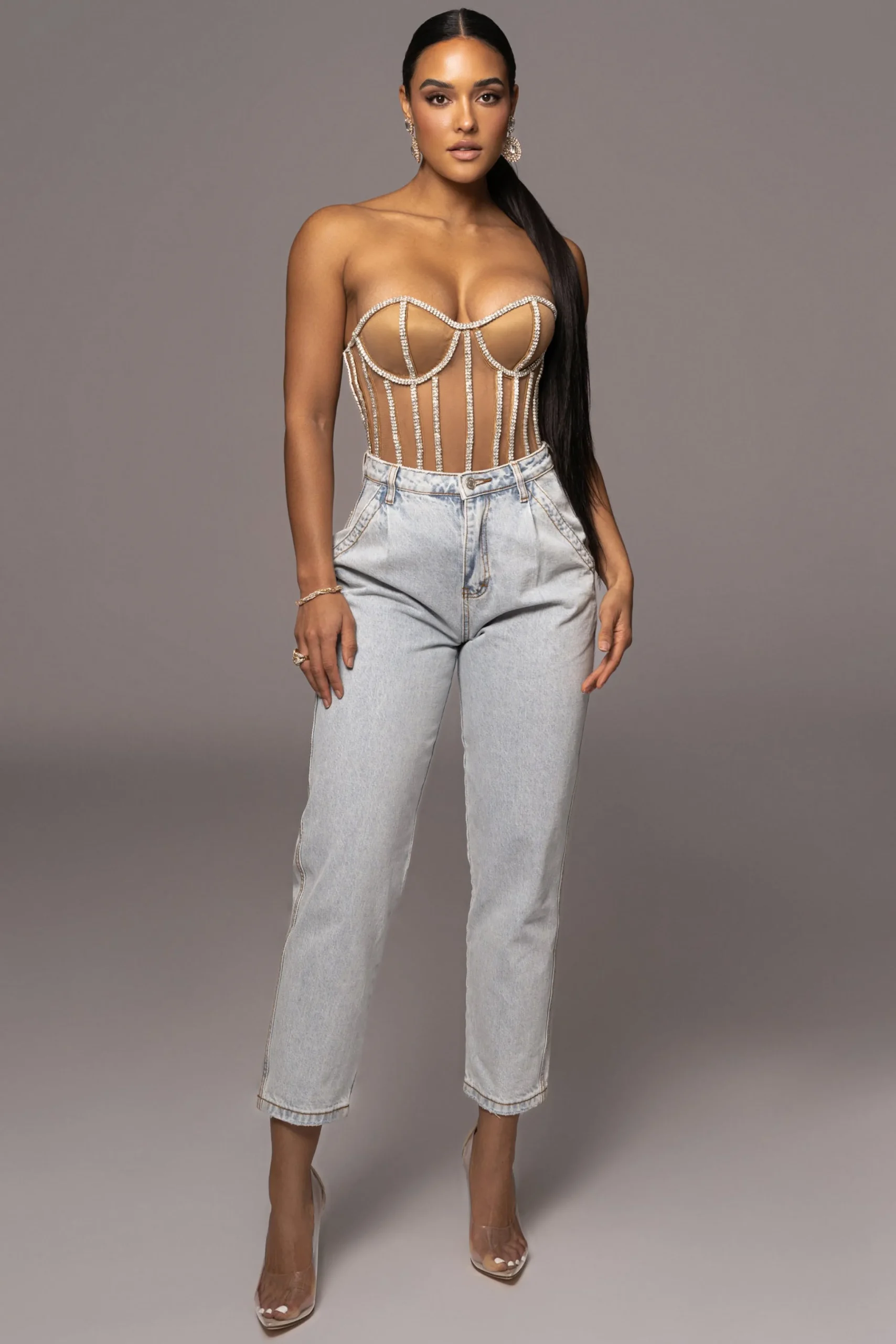 tan_limited_edition_rhine_5.webp JLUXLABEL Tan Limited Edition Rhinestone Crystal Corset