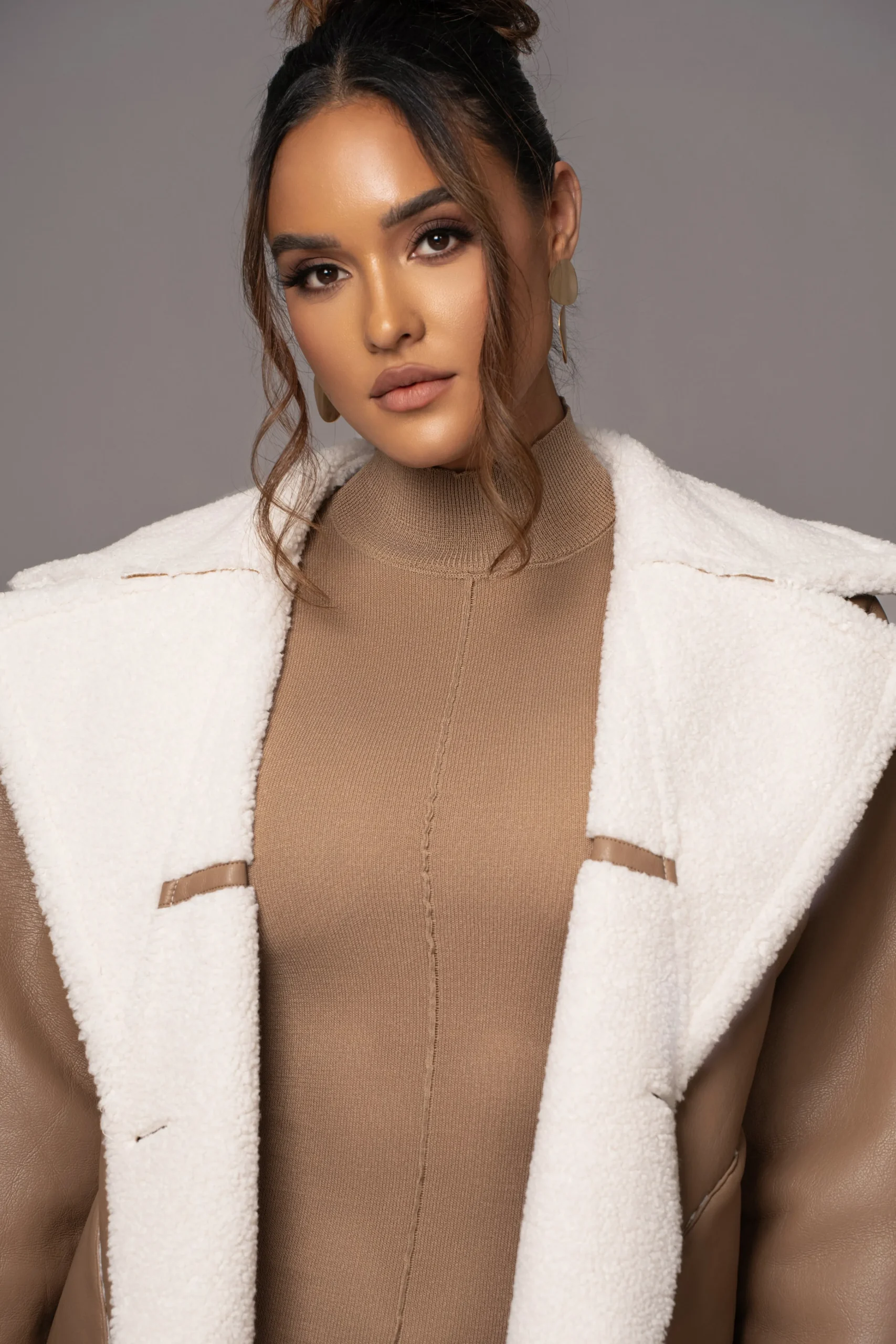 tan_never_settle_reversib_10.webp JLUXLABEL Tan Never Settle Reversible Teddy Jacket