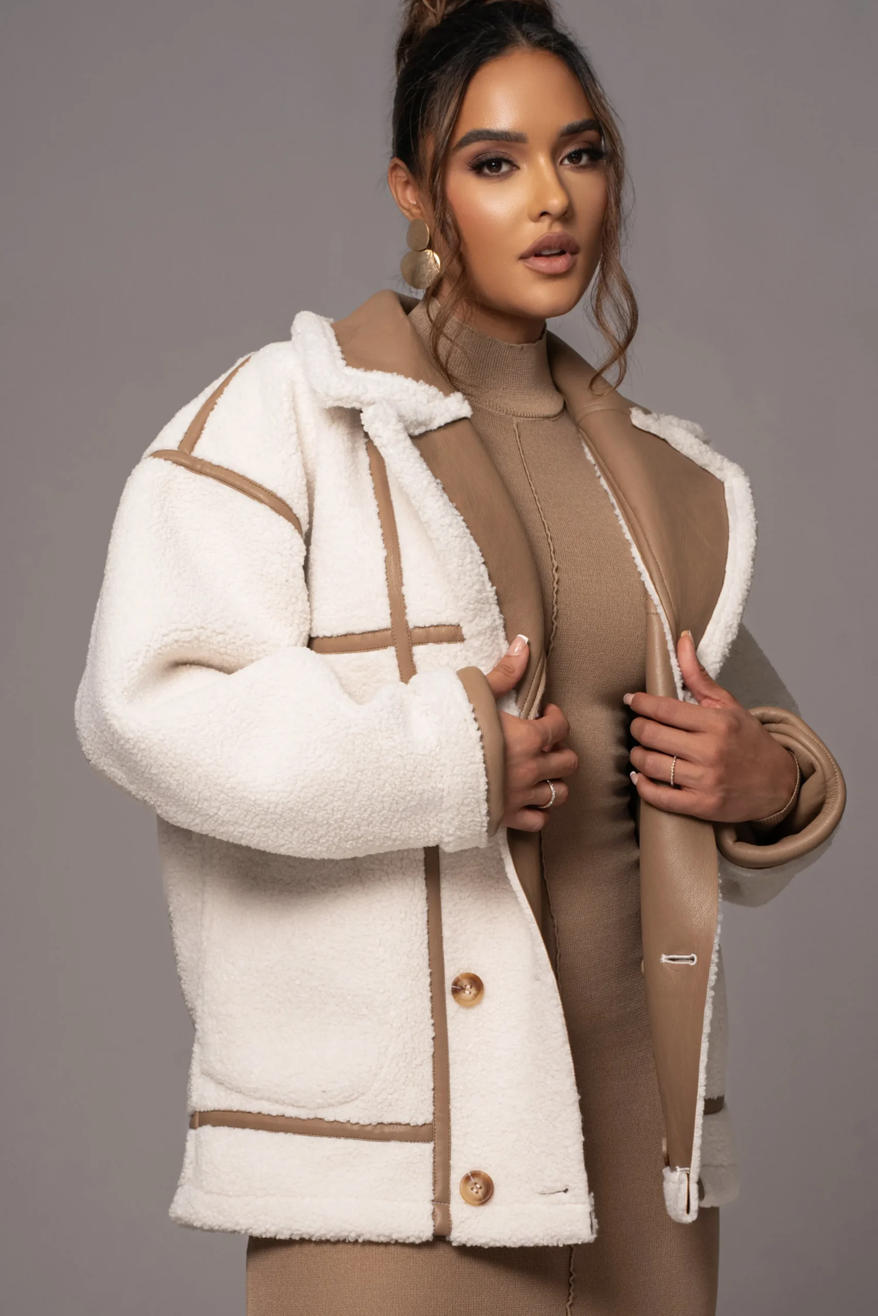 tan_never_settle_reversib_15.webp JLUXLABEL Tan Never Settle Reversible Teddy Jacket