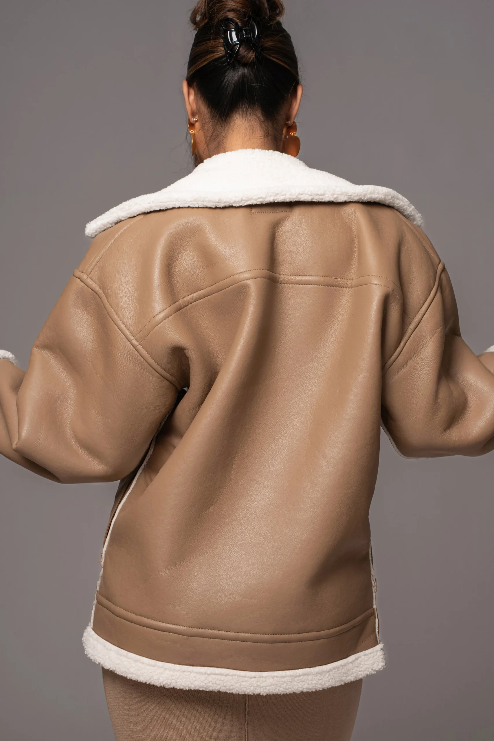 tan_never_settle_reversib_19.webp JLUXLABEL Tan Never Settle Reversible Teddy Jacket
